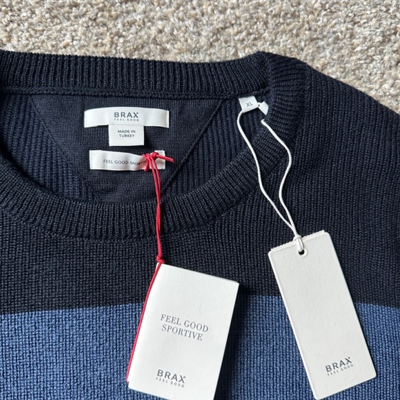 Brax Feel Good Sportive Striped Sweater NWT Men’s XL - Picture 3 of 4